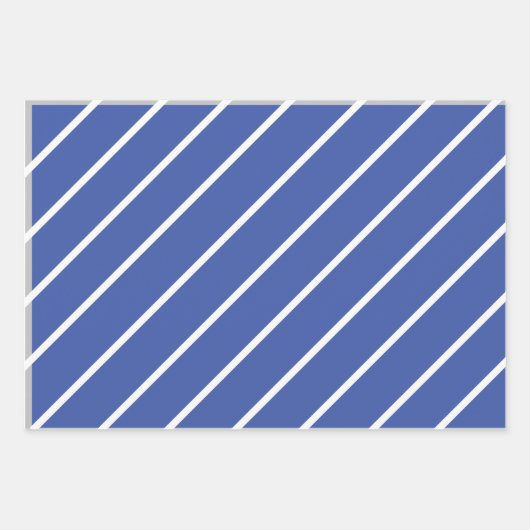 Rainbow Strips und Blue Diagonals Wrapping Paper Geschenkpapier Set (Vorderseite 3)