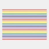 Rainbow Strips und Blue Diagonals Wrapping Paper Geschenkpapier Set (Vorderseite 2)