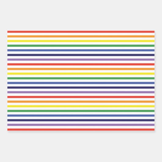 Rainbow Strips und Blue Diagonals Wrapping Paper Geschenkpapier Set (Vorderseite 2)