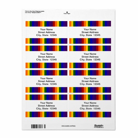 Rainbow Strips Versandmarke (Vorne)