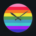 Rainbow Strips Wall Clock Runde Wanduhr<br><div class="desc">Rainbow Stripes Wanduhr. Farbenfrohe Accessoires für jedes Kinderzimmer,  Klassenzimmer oder Familienzimmer.
von celeste@khoncepts.com</div>