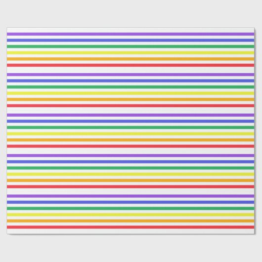 Rainbow Strips Wrapping Paper Geschenkpapier (Flach)