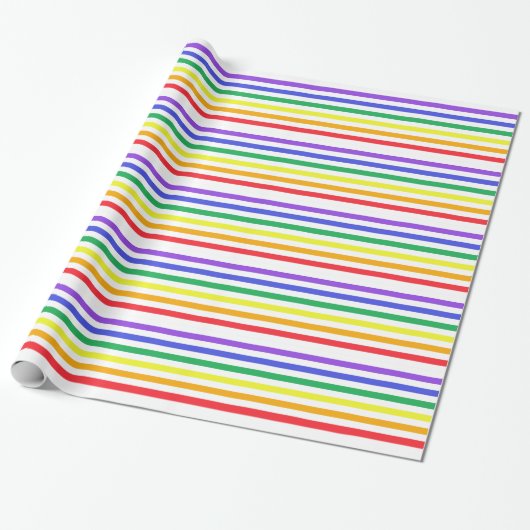 Rainbow Strips Wrapping Paper Geschenkpapier (Ungerollt)