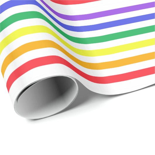 Rainbow Strips Wrapping Paper Geschenkpapier (Rolleneckpunkt)