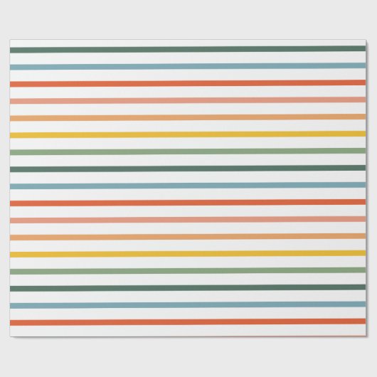 Rainbow Strips Wrapping Paper Geschenkpapier (Flach)