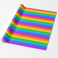 Rainbow Strips Wrapping Paper