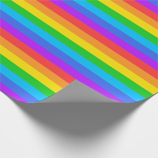 Rainbow Strips Wrapping Paper Geschenkpapier (Ecke)