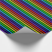 Rainbow Strips Wrapping Paper Geschenkpapier (Ecke)