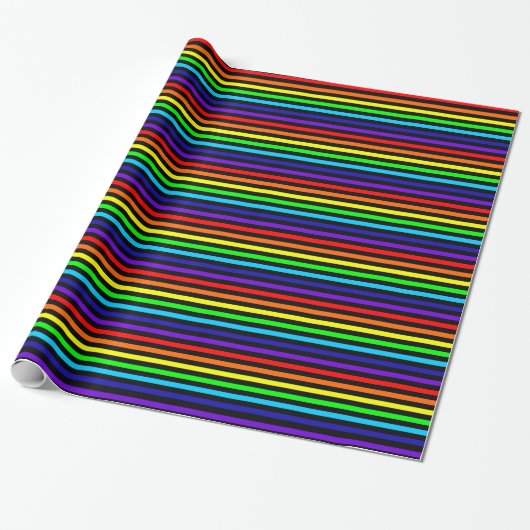 Rainbow Strips Wrapping Paper Geschenkpapier (Ungerollt)