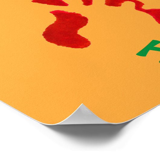 Rainbow Stripteer Art Buben Zimmer Poster (Ecke)