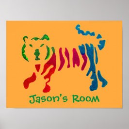 Rainbow Stripteer Art Buben Zimmer Poster