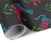 Rainbow-Stripteer-Kunst Geschenkpapier (Rolleneckpunkt)