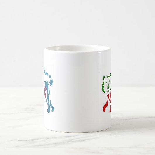 Rainbow-Stripteer-Kunst Kaffeetasse (Mittel)