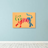 Rainbow-Stripteer-Kunst Leinwanddruck (Insitu (Holzboden))