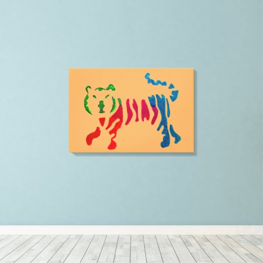 Rainbow-Stripteer-Kunst Leinwanddruck (Insitu (Holzboden))