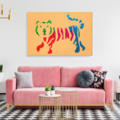 Rainbow-Stripteer-Kunst Leinwanddruck (Insitu (Wohnzimmer))