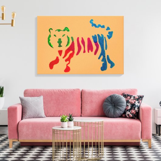 Rainbow-Stripteer-Kunst Leinwanddruck (Insitu (Wohnzimmer))