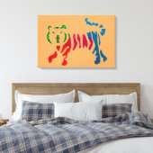 Rainbow-Stripteer-Kunst Leinwanddruck (Insitu (Schlafzimmer))