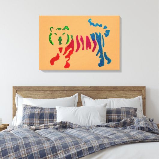 Rainbow-Stripteer-Kunst Leinwanddruck (Insitu (Schlafzimmer))