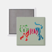 Rainbow-Stripteer-Kunst Magnet (Vorderseite/Rückseite)