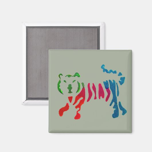 Rainbow-Stripteer-Kunst Magnet (Vorderseite/Rückseite)