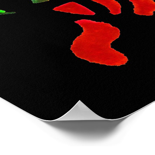 Rainbow-Stripteer-Kunst Poster (Ecke)