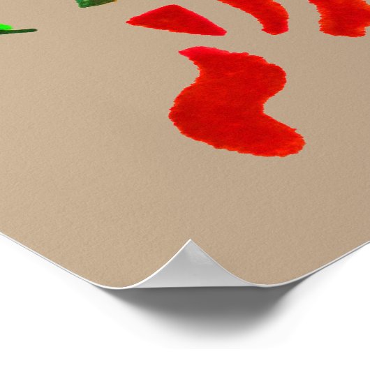 Rainbow-Stripteer-Kunst Poster (Ecke)