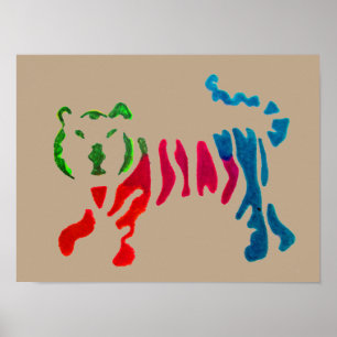 Rainbow-Stripteer-Kunst Poster