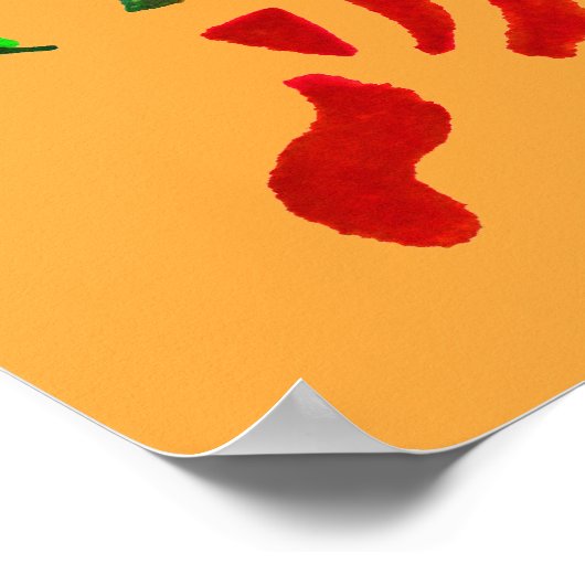 Rainbow-Stripteer-Kunst Poster (Ecke)