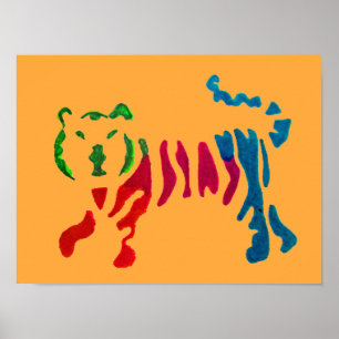 Rainbow-Stripteer-Kunst Poster