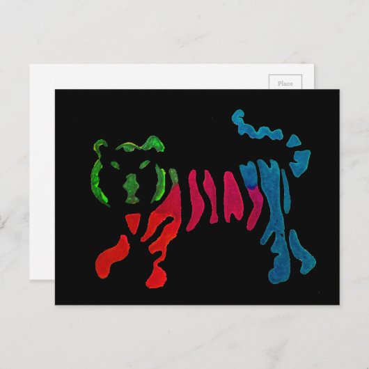 Rainbow-Stripteer-Kunst Postkarte (Vorne/Hinten)