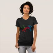 Rainbow-Stripteer-Kunst T-Shirt (Vorne ganz)