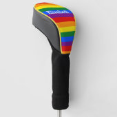 Rainbow Stripter Name Golf Covers Golf Headcover (angewinkelt)