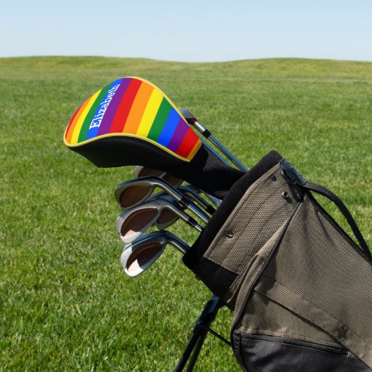 Rainbow Stripter Name Golf Covers Golf Headcover (In SItu)