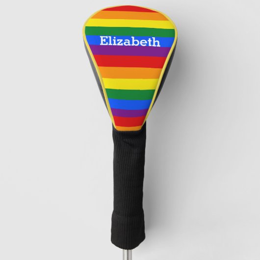 Rainbow Stripter Name Golf Covers Headcover (Vorderseite)
