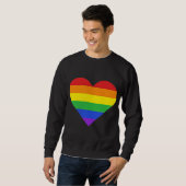 Rainbow Strive Herz subtile LGBT Pride Month Gay Sweatshirt (Vorne ganz)
