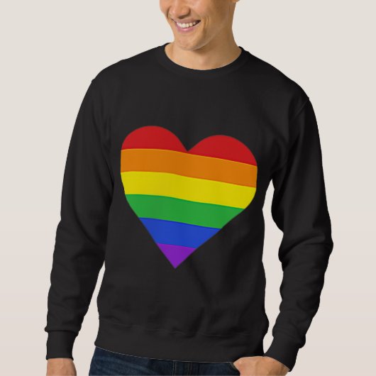 Rainbow Strive Herz subtile LGBT Pride Month Gay Sweatshirt (Vorderseite)