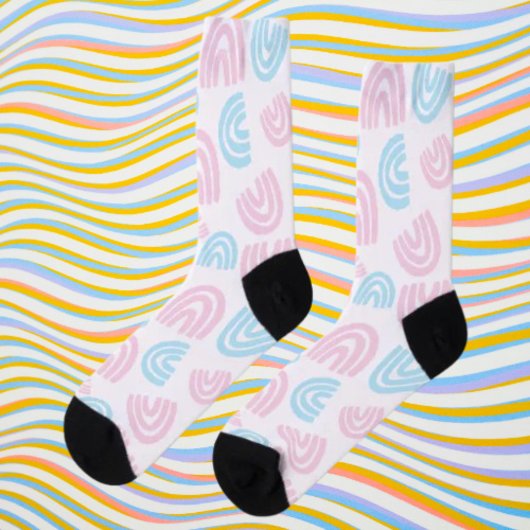 Rainbow Strut: Trans Pride Crew Socks Socken