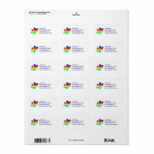 Rainbow-Stück Adressaufkleber (Vorne)