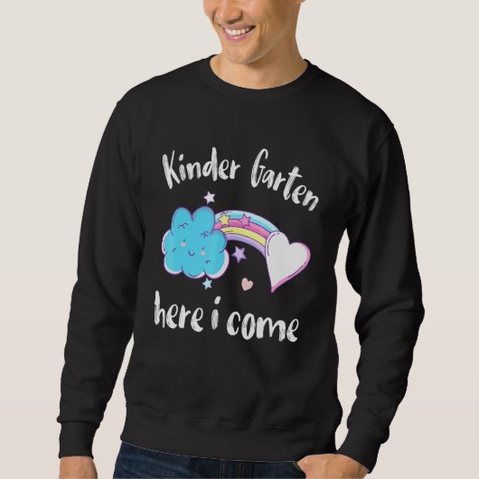 Rainbow Student Happy Back School Kindergarten ihr Sweatshirt (Vorderseite)
