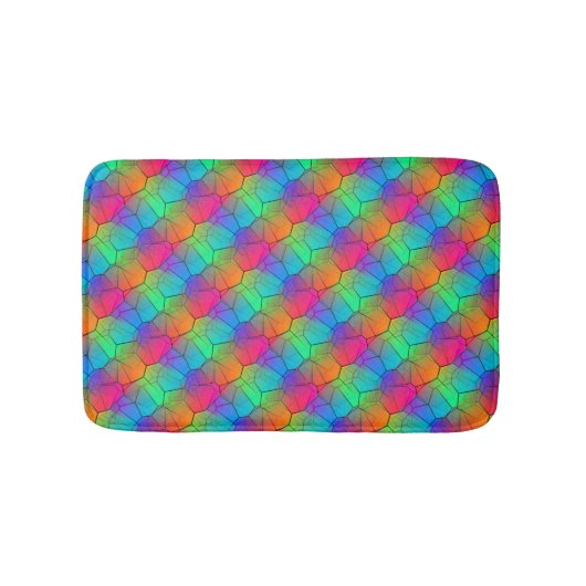 Rainbow Stylish Pattern Badematte (Vorderseite)