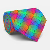 Rainbow Stylish Pattern Krawatte (Gerollt)