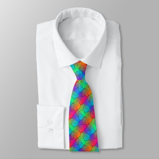 Rainbow Stylish Pattern Krawatte (Gebunden)