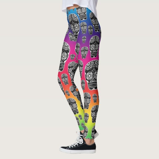 Rainbow Sugar Skull Leggings (Links)