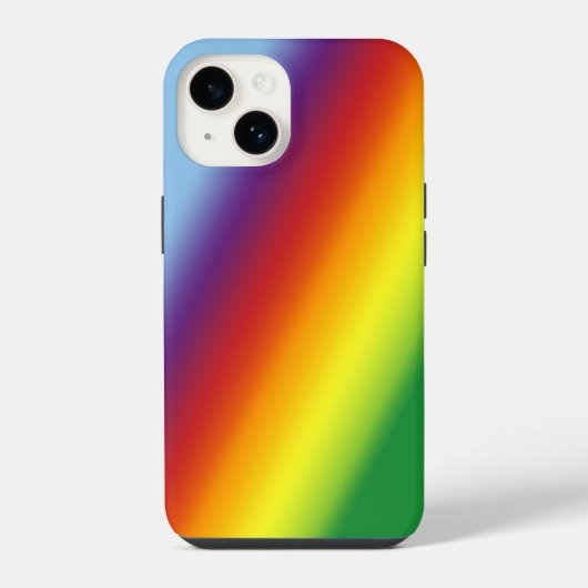 Rainbow Summer Chee in Gradient Stripes iPhone Hülle (Rückseite)