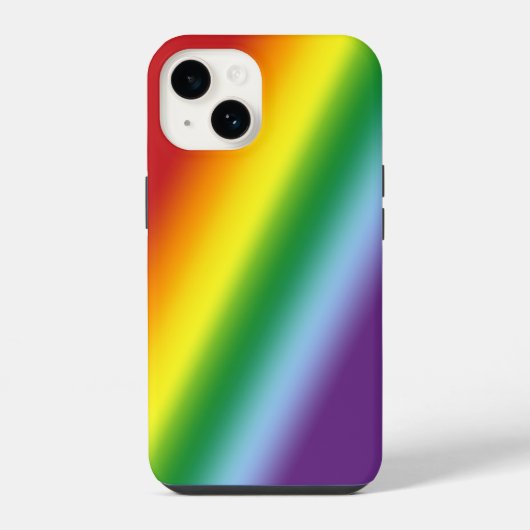 Rainbow Summer Chee in Gradient Stripes iPhone Hülle (Rückseite)