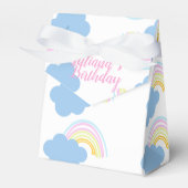 Rainbow Summer Clouds Pastel Scribble Doodle Geschenkschachtel (Vorderseite)