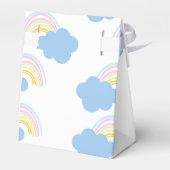Rainbow Summer Clouds Pastel Scribble Doodle Geschenkschachtel (Rückseite)