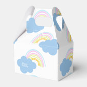 Rainbow Summer Clouds Pastel Scribble Doodle Geschenkschachtel (Vorderseite)
