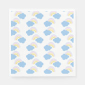Rainbow Summer Clouds Pastel Scribble Doodle Serviette (Vorderseite)